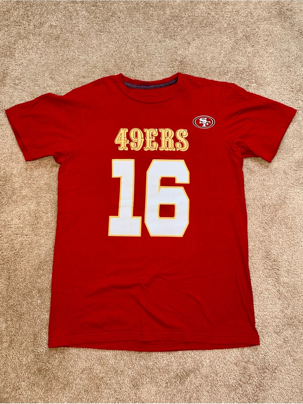 Joe Montana San Francisco 49ers Hall of Fame #16 T-Shirt Jersey NFL Medium